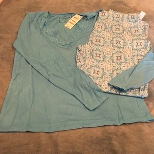 Charter club extra small pajamas in turquoiseq